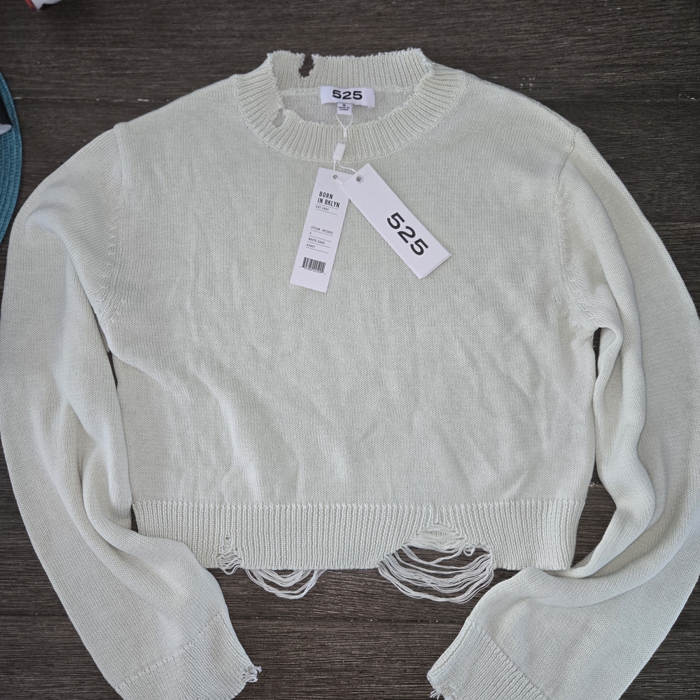 525 America Cream Crew Neck Sweater